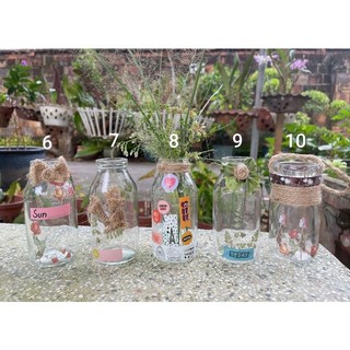 Lọ / Bình Thủy Tinh Decor NEOP - Trang Trí Dây Gai/Vải Bố/Ren Vintage - Dùng Cắm Hoa - Trồng Cây Thủy Sinh - Trang Trí