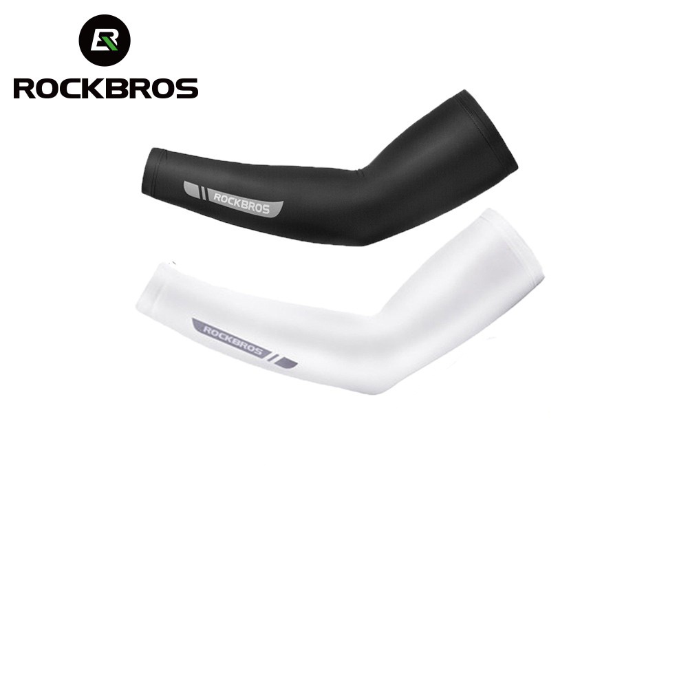 Rockbros Găng Cánh Tay Chống Nắng Chống Tia UV Bằng Vải Lụa Lạnh Thoải Mái An Toàn Khi Chơi Thể Thao