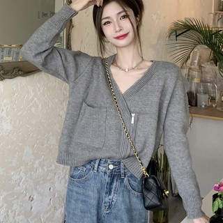 Áo Khoác Len Cardigan Tay Dài Dáng Ngắn Phong Cách Nhật Bản Độc Đáo Thời Trang Xuân Thu Cho Nữ