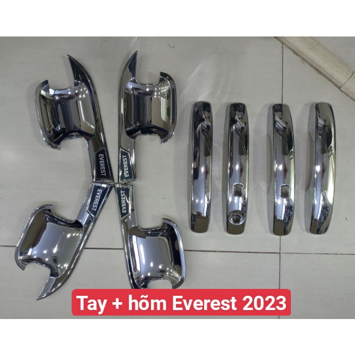 Ốp tay nắm, hõm cửa Mạ Crom xe Ford Everest đời 2022 - ĐẾN NAY