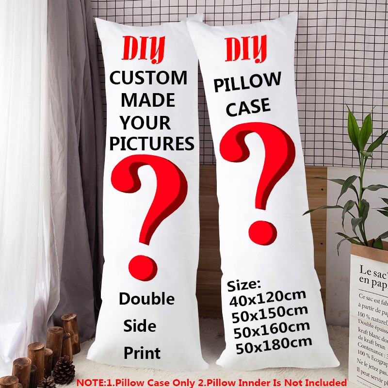 Ảnh DIY Thiết Kế Tùy Chỉnh In Hình Chữ Nhật Hai Mặt Vỏ Gối In Mềm Tùy Chỉnh Đệm Cơ Thể Gối