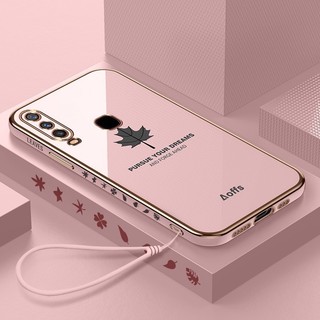 Ốp Điện Thoại Mạ Siêu Mỏng Hình Lá Phong Cho Samsung A10S A10 A20S A21S A20 A30 A12 A31 A50S A30S A32 A52 A72 A51 A71 4G