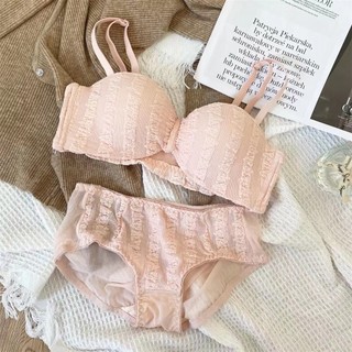1 set strapless women bra backless non-slip wedding dress sexy invisible girl lingerie wireless push up female bralette underwear set