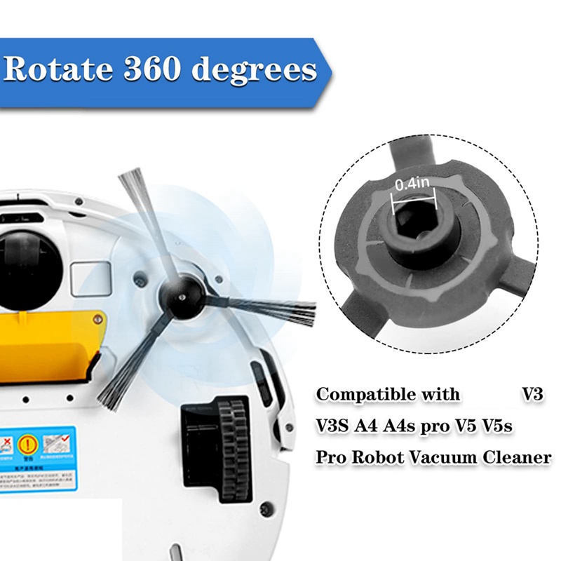 Set 10 Chổi Quét Thay Thế Cho Robot Hút Bụi ILIFE V3 V3S A4 A4S Pro V5 V5S Pro
