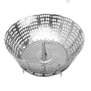 Vỉ Hấp Inox Đa Năng, Gấp Gọn Linh Hoạt, Lỗ Thoát Hơi Đều