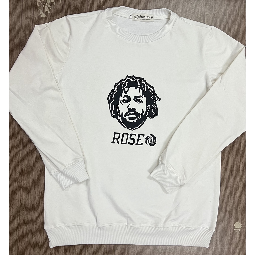 Áo Sweater Unisex HappyFamily Form Rộng ROSE Chất Cotton 100 Cao Cấp-3 Màu Trắng/Đen/Xám
