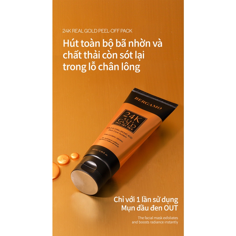 Ảnh Mặt Nạ Lột Tinh Chất Vàng 24k 100ml Bergamo 1