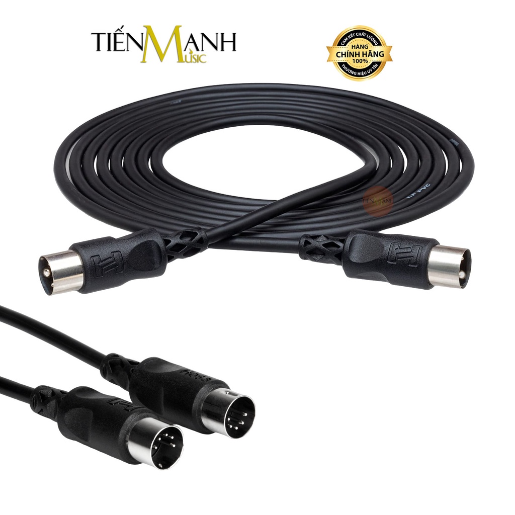 Hosa Câble MIDI Noir 5 Broches - Compatible SysEx - Cuivre OFC, Blindage Anti-Interférences - Pour Instruments Musicaux