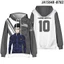 YB1 XANH KHÓA Áo Dài Tay Áo Casaul Rời Unisex Áo Anime Thời Trang Hoody 3D In BY1