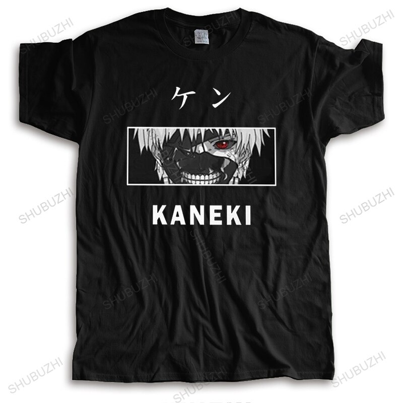 Đẹp Trai Kaneki Ken Tokyo Ghoul Áo Nam Tay Ngắn 100% Cotton Áo Thun In 