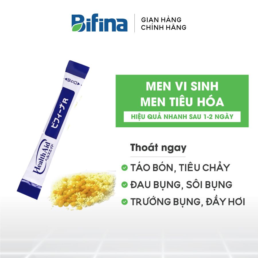 Men tiêu hóa Bifina Nhật Bản - loại R 1 gói - Chuyên biệt hỗ trợ tiêu hóa, táo bón, tiêu chảy