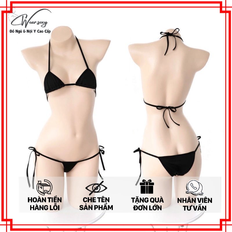 Bộ Đồ Lót Lọt Khe bikini hai mảnh bốc lửa vải lụa mềm MS1465 [CWEAR.SEXY_ĐỒ NGỦ & NỘI Y CAO CẤP]