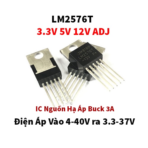 IC Nguồn Hạ Áp Buck 3A DC DC LM2576T LM2576 2576 2576T 3.3V 5V 12V ADJ ...