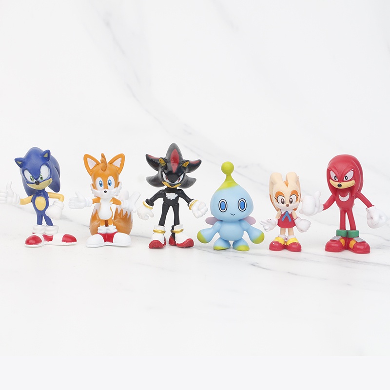 Set 12 Mô Hình Nhân Vật Super Sonic Trang Trí Bánh Kem
