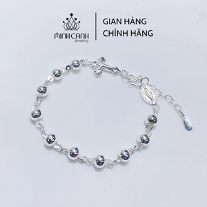 Lắc Tay Bạc Đức Mẹ Maria Và Chúa Giêsu Minh Canh Jewelry