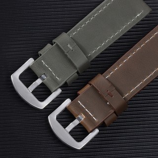Dây Đeo Bằng Da Có Khóa Bằng Thép Không Gỉ 18mm 20mm 22mm 24mm