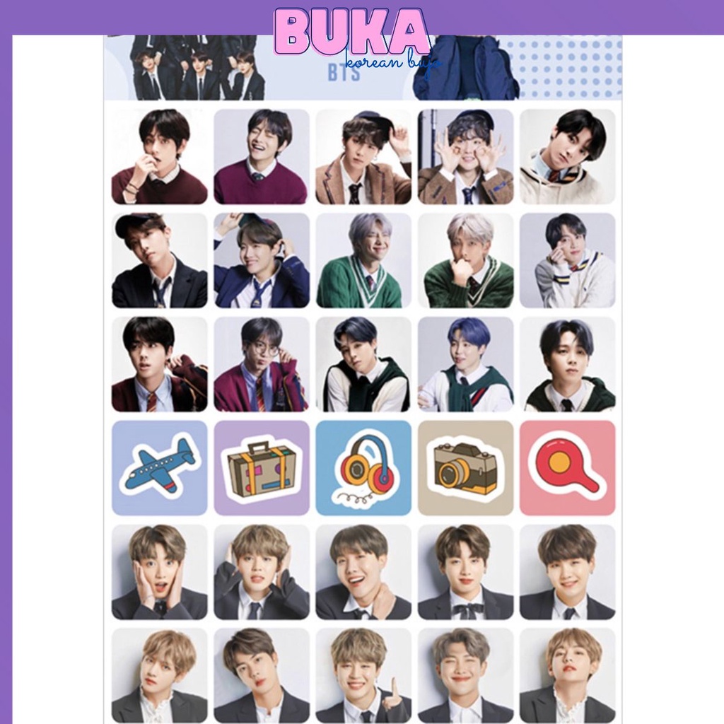 Set Sticker idol Kpop bts black và hoạt hình đáng yêu - Hình Dán ...