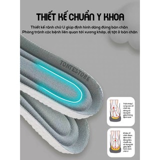Lót giày thể thao cao cấp siêu nhẹ êm chân thoáng khí dùng cho các loại giày nam nữ, giày đi bộ đường dài -LG04