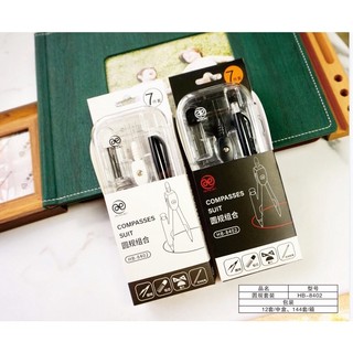 Bộ Compa 8 Chi Tiết, Bộ Thước Kẻ Compa Hàng Cao Cấp