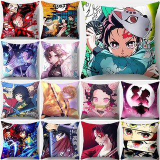 Phim Hoạt Hình Nhật Bản Anime Demon Slayer Kimetsu No Yaiba Zenitsu Nezuko In Một Mặt Polyester Ném Gối Vỏ Bọc Xe Ô Tô Vỏ Gối Trang Trí Nhà (Không Có Lõi Gối)