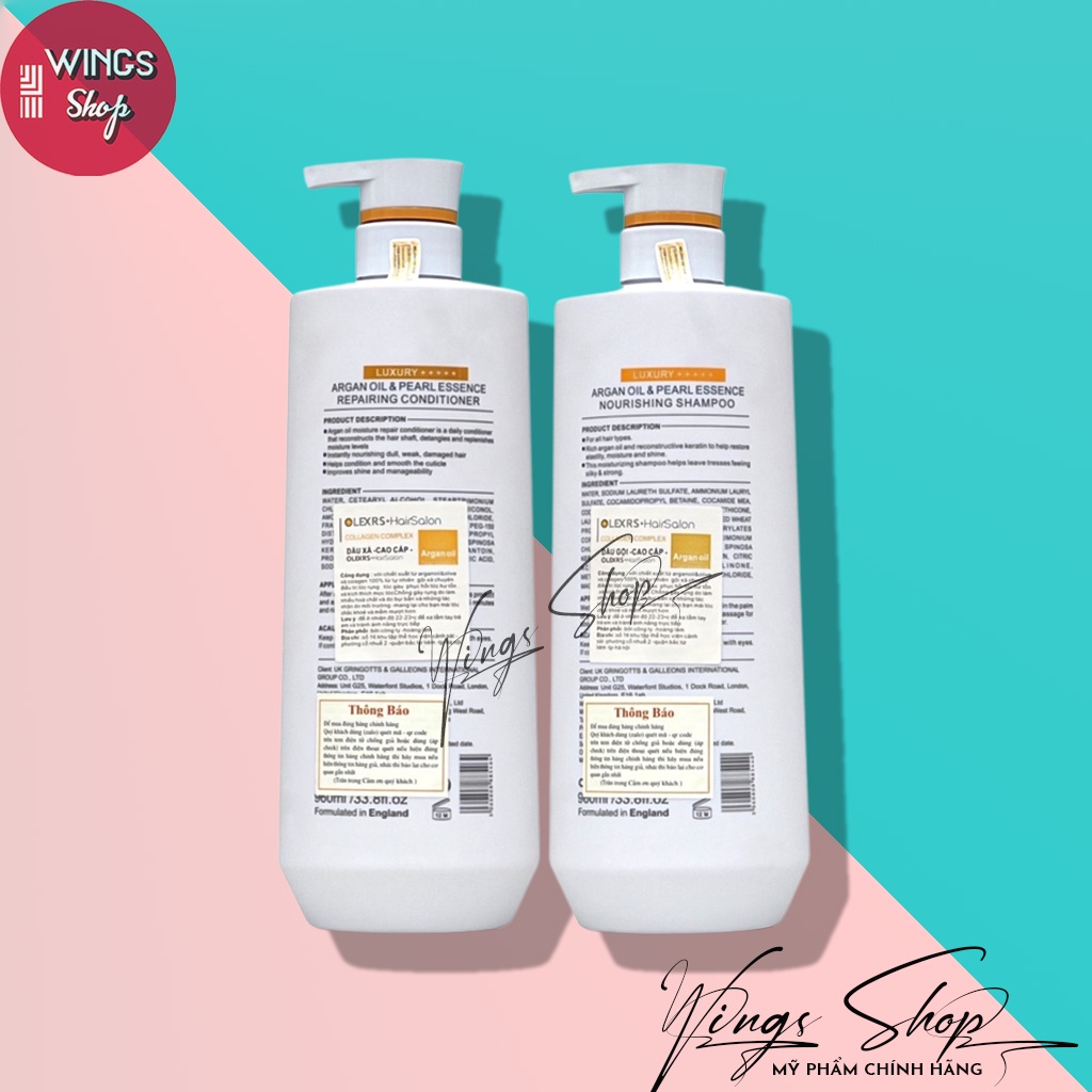 Combo Dầu gội xả phục hồi, chống rụng tóc Olexrs Hair Salon Luxury 500ml - 960ml