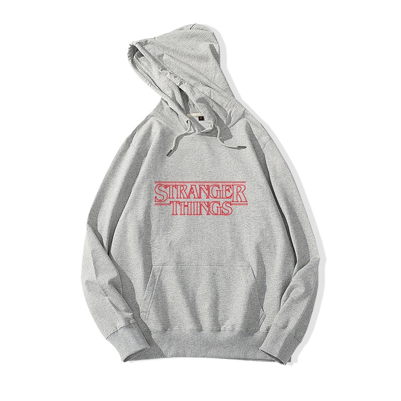 Mẫu Áo Hoodie Nam HappyFamily Form Rộng In Chữ STRANGER THINGS Chất Nỉ Cao Cấp