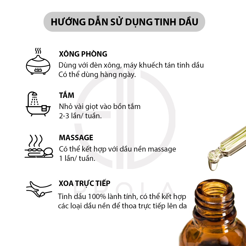 Ảnh Tinh dầu thiên nhiên PROLA Hương Gỗ Đàn Hương Sandal Wood nguyên chất cao cấp 1
