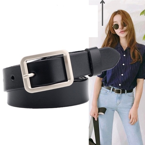 Thắt Lưng Bản Nhỏ Sơn Tùng 2.3cm Đục Lỗ May Viền - Dây Nịt Lưng Nam Nữ Kiểu Hàn Quốc 2.3cm Chữ Nhật Lỗ Horizon