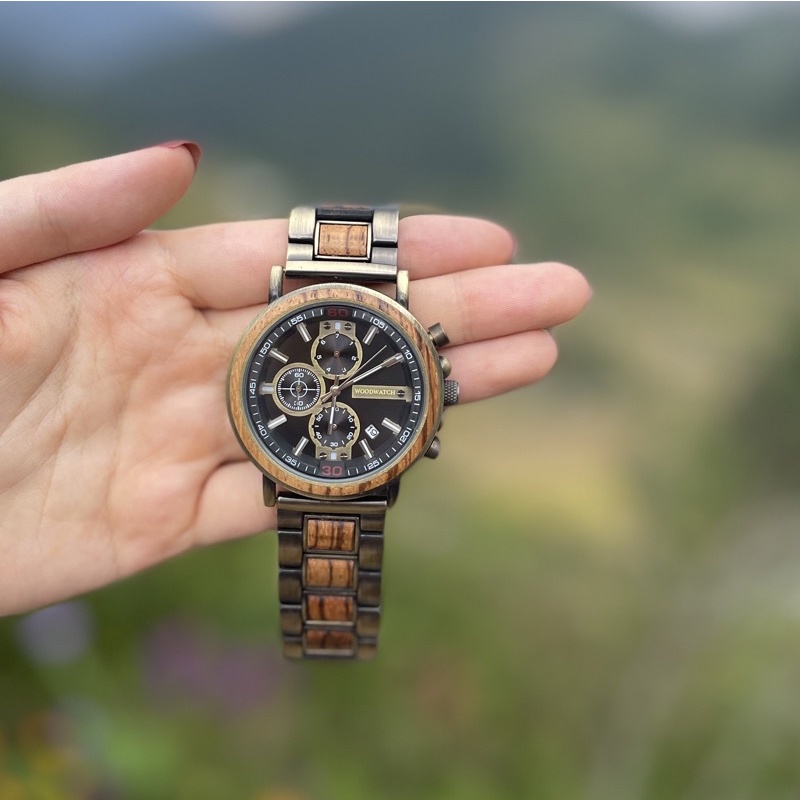 Đồng hồ đeo tay nam vỏ gỗ WoodWatch GT07