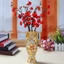 Lọ hoa LOVIVER có tay cầm thiết kế họa tiết tân cổ điển tráng men màu sắc xinh đẹp Bình lọ hoa sang trọng màu vàng nhám hoa văn decor nhà cửa