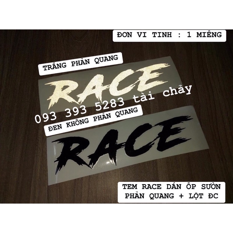 TEM RACE DÁN ỐP SƯỜN PHẢN QUANG LỘT ĐƯỢC ( 1 MIẾNG ) | Shopee Việt Nam