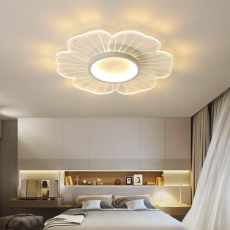 Đèn trần hoa, Đèn chùm Led mờ 3 màu Acrylic hiện đại, Phòng ngủ Nghiên cứu Phòng khách Trang trí phòng ăn Trung tâm nhà Đèn khí quyển thẩm mỹ
