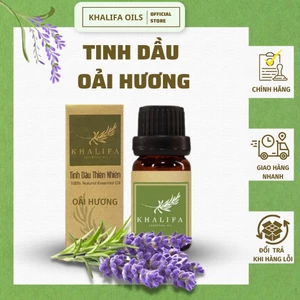 Tinh Dầu Oải Hương Nguyên Chất Khalifa 50ml Tốt Cho Da Giảm Stress Khử Mùi Chống Say Xe Hàng Chính Hãng