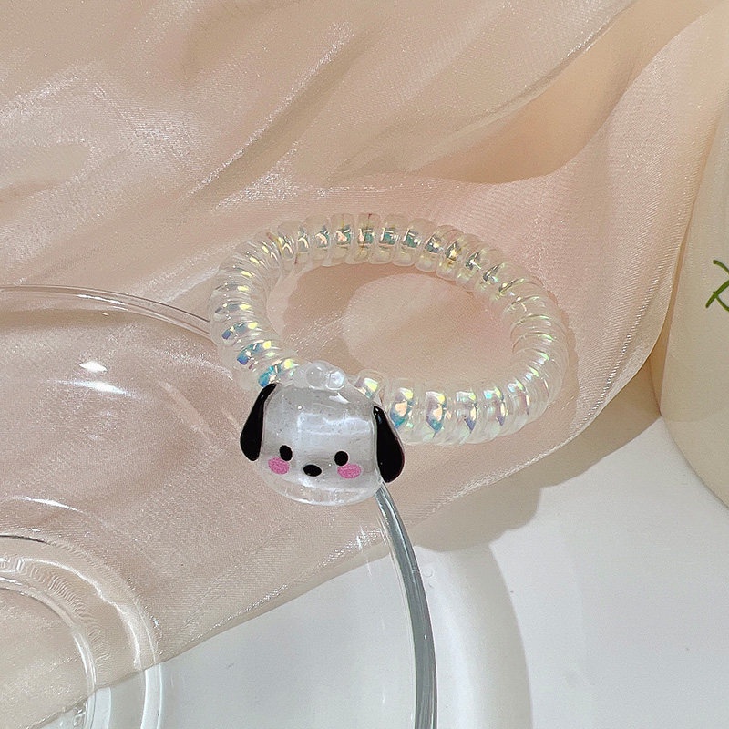 Dây Cột Tóc Hình Chú Chó Yugui Hoạt Hình Lấp Lánh Dễ Thương Cho Bạn Bè Và Học Sinh