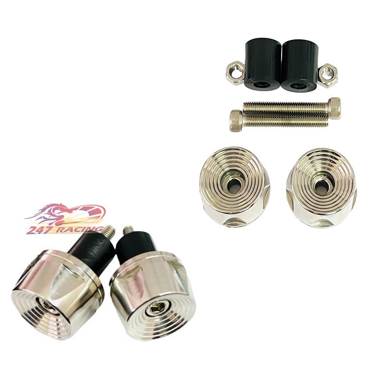 Cặp gù tay lái INOX 304 Phay 5 cạnh Salaya SỌC MẪU THÁI gắn các loại xe máy,Winner,Exciter,Wave,Sirius...