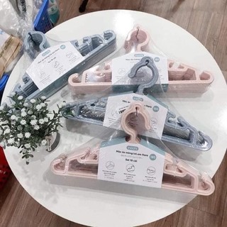 [Set 10] Móc quần áo trẻ em GB Baby - móc phơi đồ cho bé, trẻ sơ sinh - siêu bền, thông minh
