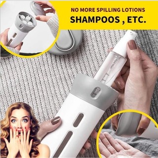 Bộ Chiết Mỹ Phẩm /  Bình Đựng Dầu Gội / Phụ Kiện Du Lịch / 4 Trong 1 Tiện Dụng Mang Theo Du Lịch (Kèm Tem Dán Tiếng Anh)