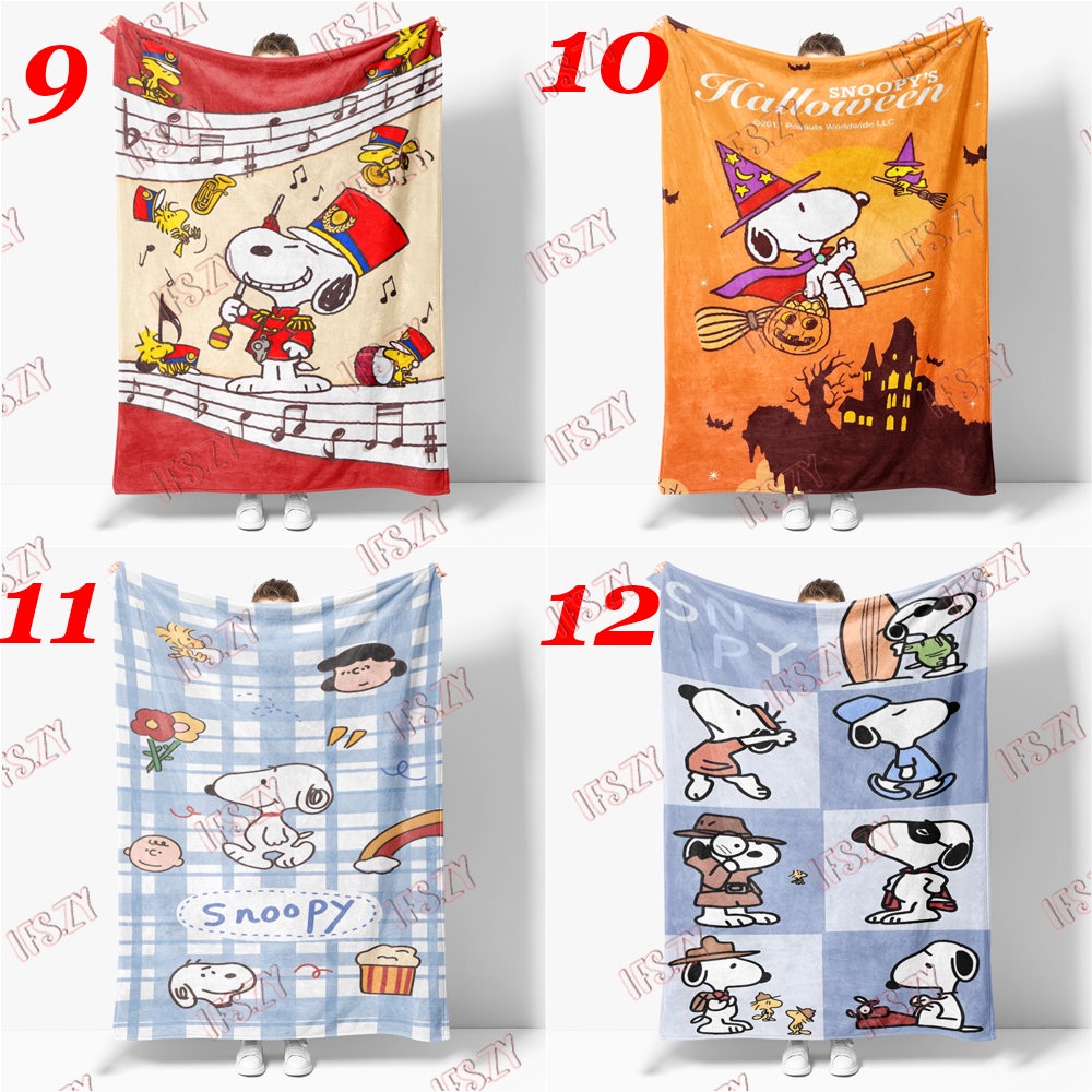 Chăn Bông 4 Kích Thước Hình Nhân Vật Hoạt Hình snoopy Dễ Thương