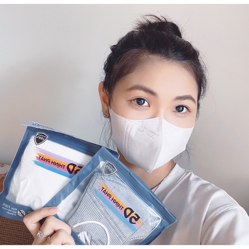 Thùng 100 chiếc Khẩu trang 5D Mask Thịnh Phát 10 túi kháng khuẩn 10 chiếc/túi