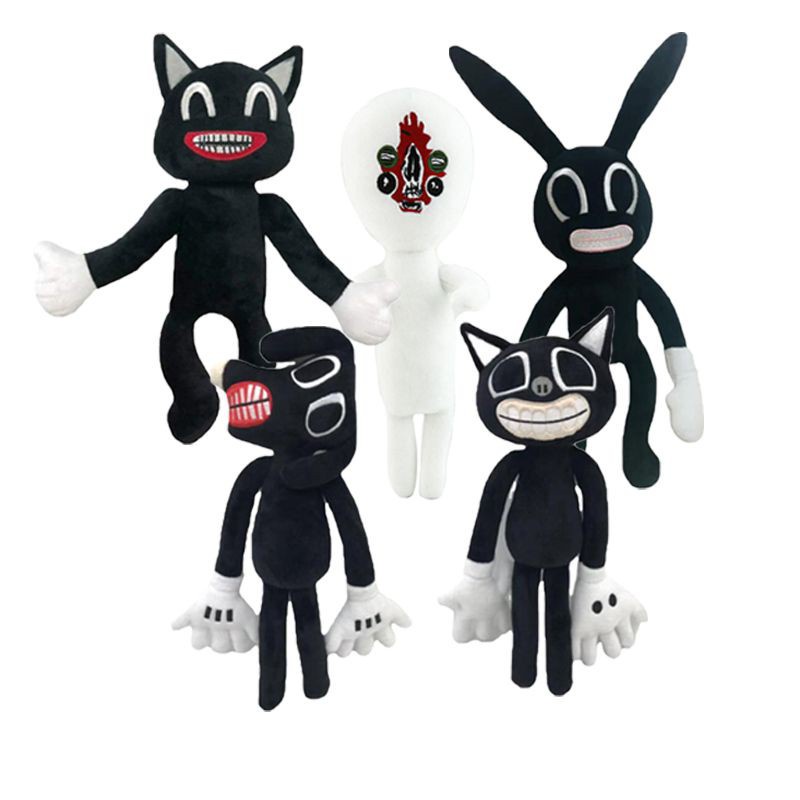 40cm Anime Còi Đầu Sang Trọng Đồ Chơi Mềm Đáng Sợ Sirenhead Búp Bê Nhồi Bông Động Vật Mèo Đen Peluches Đồ Chơi Cho Trẻ Em