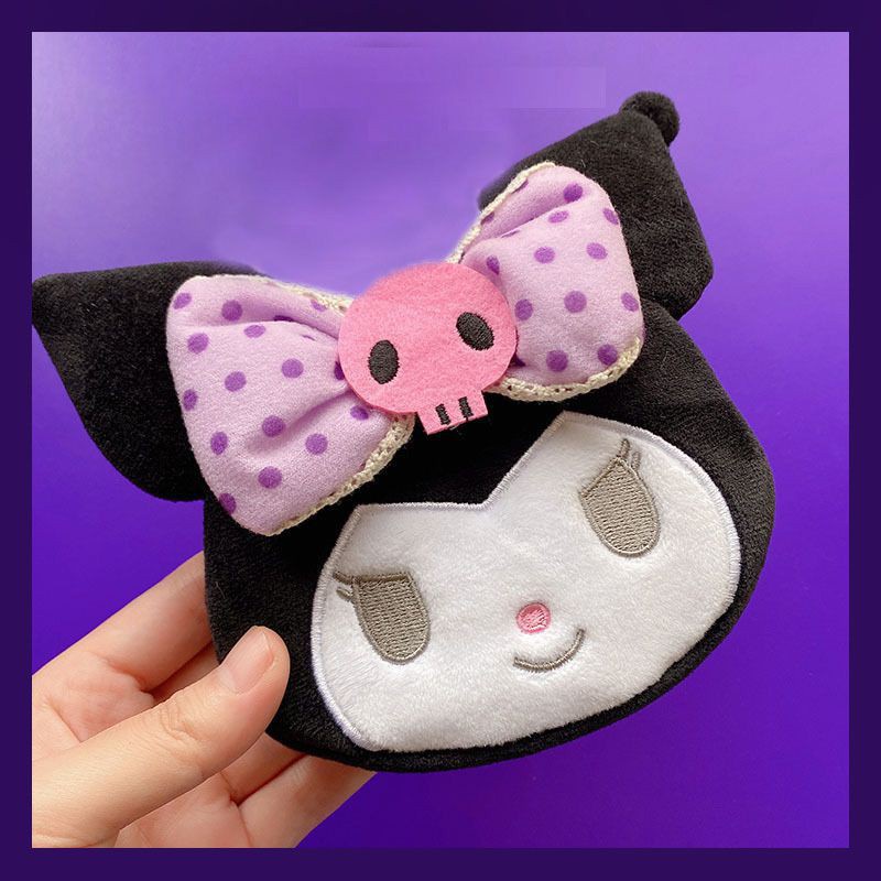 Dễ Thương Kuromi Sang Trọng Túi Xách Nữ Bé Gái Kawaii Túi Đeo Vai Mini Mềm Ví Đựng Tiền Xu