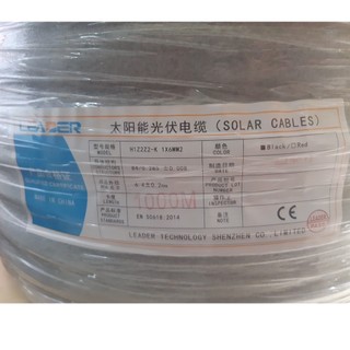 Dây cáp điện DC LEADER / PN TECH 6 mm2 - 1500V chuyên dụng cho điện năng lượng mặt trời