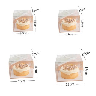 Hộp Mica Trong Suốt Có Quai Sách Kèm Đế Đựng Bánh Sinh Nhật,Tiramisu,Chessecake,Mousse Thiết Kế Sang Trọng Tiện Lợi
