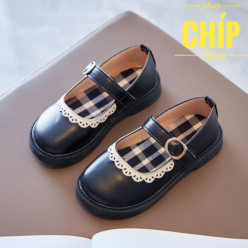 giày búp bê bé gái giày bệt cho bé da PU mềm êm chân bánh bèo nàng thơ kiểu dáng hàn quốc QCCC full hộp 1520 A7A