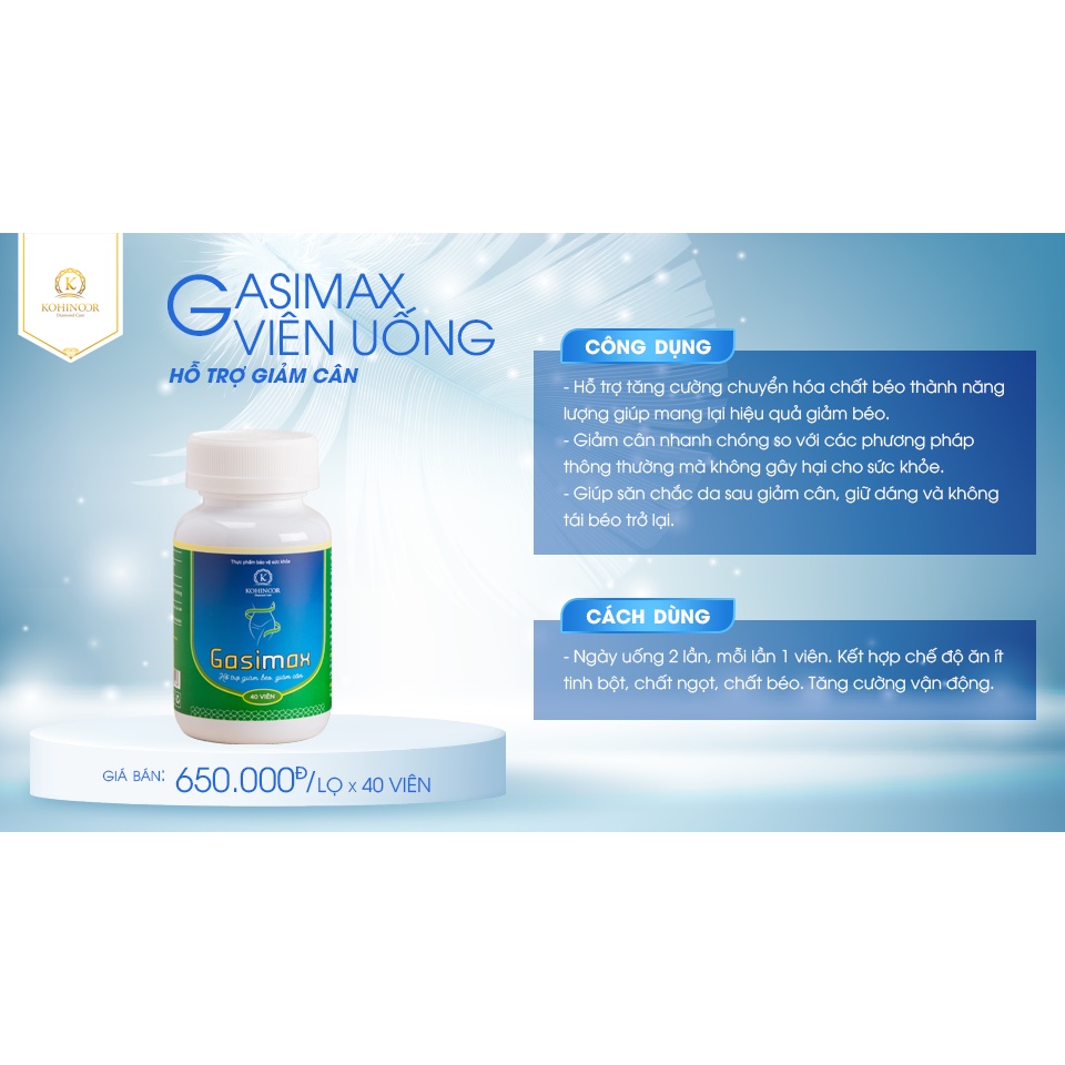 Ảnh Viên uống giảm cân GASIMAX Kohinoor (40 viên) 2