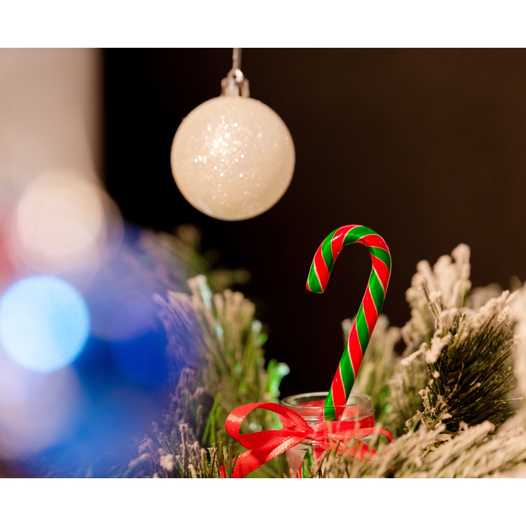Kẹo cây gậy noel giáng sinh bạc hà đủ size