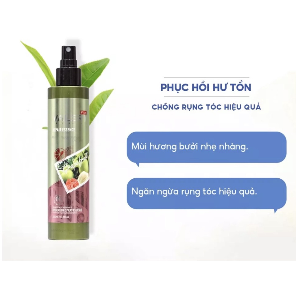 Xịt Dưỡng Tóc Tinh Dầu Bưởi VALERT GRAPEFRUIT 220ml Ngừa Rụng Kích Mọc Tóc Hiệu Quả, Wings Shop