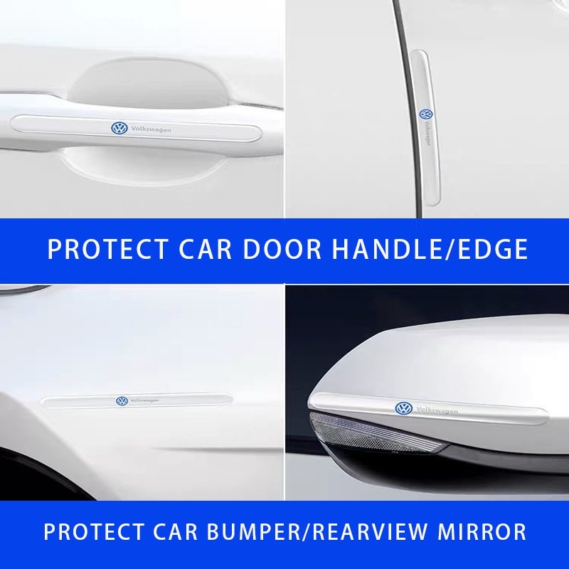 Set 4 / 8 Miếng Dán Silicon Bảo Vệ Tay Nắm Cửa Xe Hơi Honda Mugen City Civci Fit Jazz HRV BRV CRV Brio Accord Lead Mobilio Accessorie