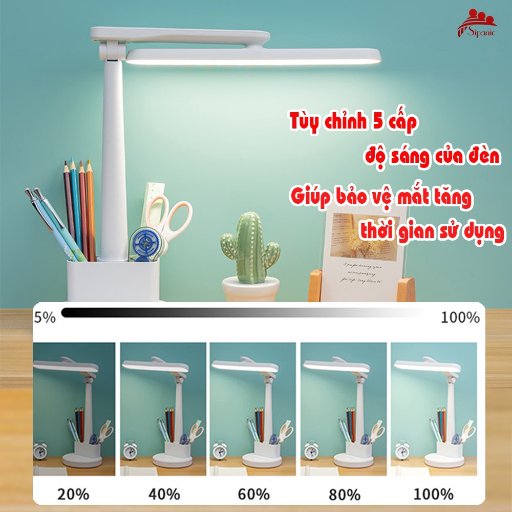 Ảnh Đèn học chống cận, Sipanic để bàn tích điện cảm ứng 3 chế độ ánh sáng bảo vệ mắt 3