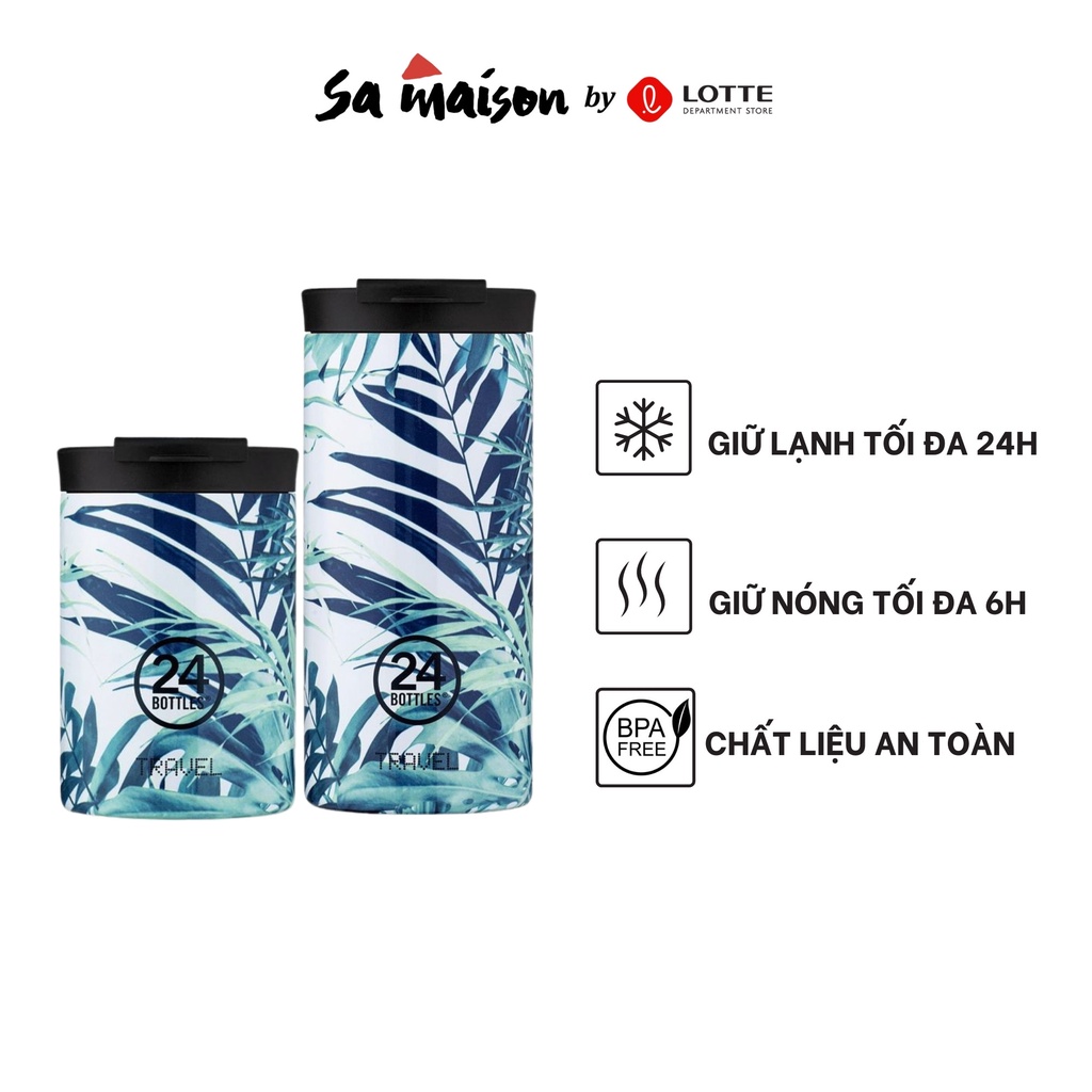 Ảnh Bình giữ nhiệt Travel Tumbler 24Bottles họa tiết Lush chất liệu thép không gỉ 1